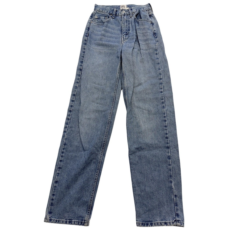 BDG High Rise Baggy Jeans Womens 25 Blue Light Wash Wide Leg Relaxed Denim 26x29